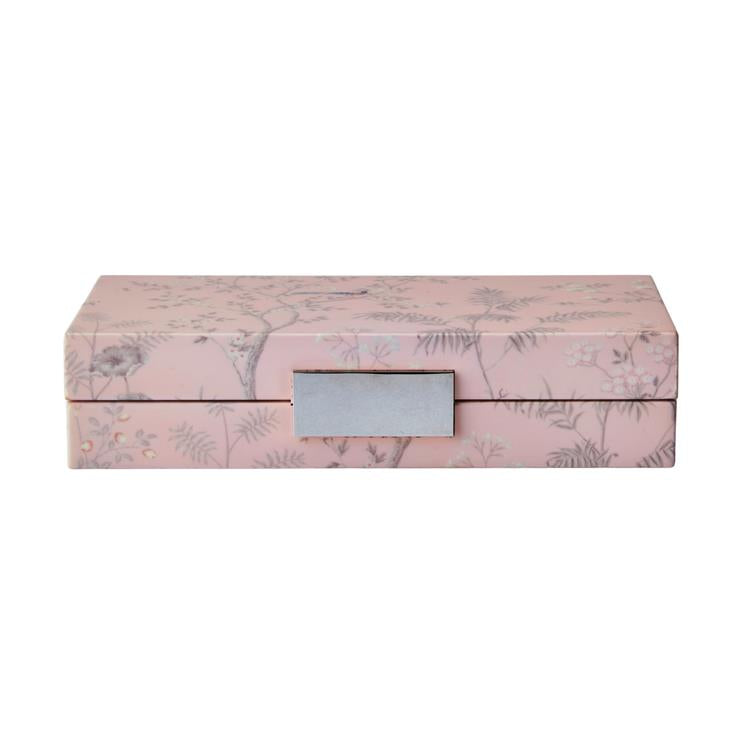 Pink Chinoiserie Box with Silver