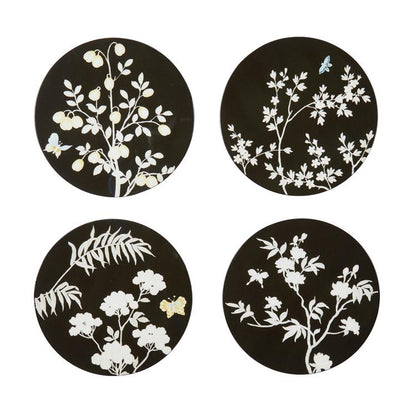 Black Chinoiserie Coasters - Set of 4 - Limited Edition