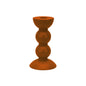 Medium Orange Bobbin Candlestick -