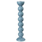 Extra Tall Chambray Blue Bobbin Candlestick - 33cm