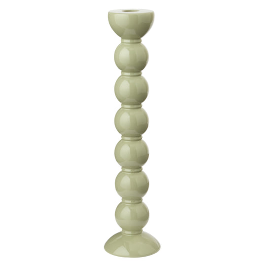 Extra Tall Sage Bobbin Candlestick - 33cm