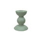 Small Sage Bobbin Candlestick - 10cm