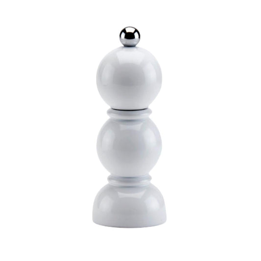 White Mini Bob Salt or Pepper Mill