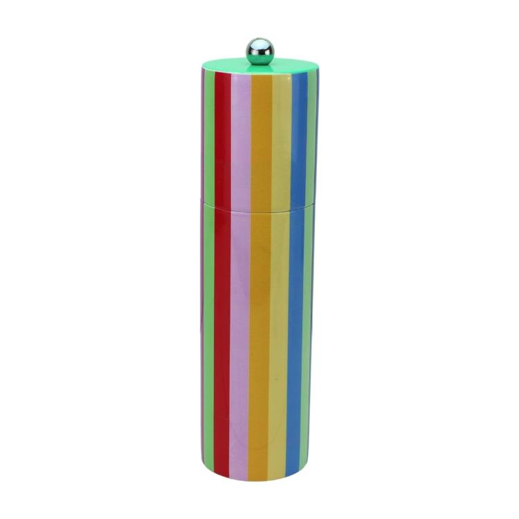 Multicoloured Striped Column Salt or Pepper Mill