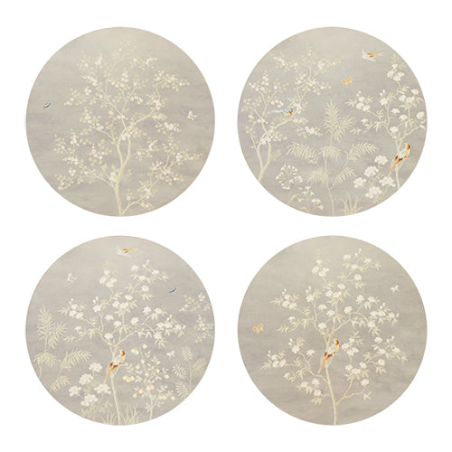 Chinoiserie Placemats Grey - Set of 4