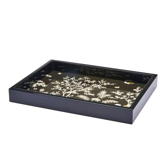 Black Small Chinoiserie Tray - Limited Edition