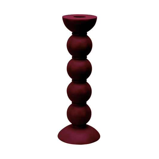 Tall Cherry Bobbin Candlestick - 24cm