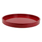 Burgundy Red Round Medium Lacquered Tray