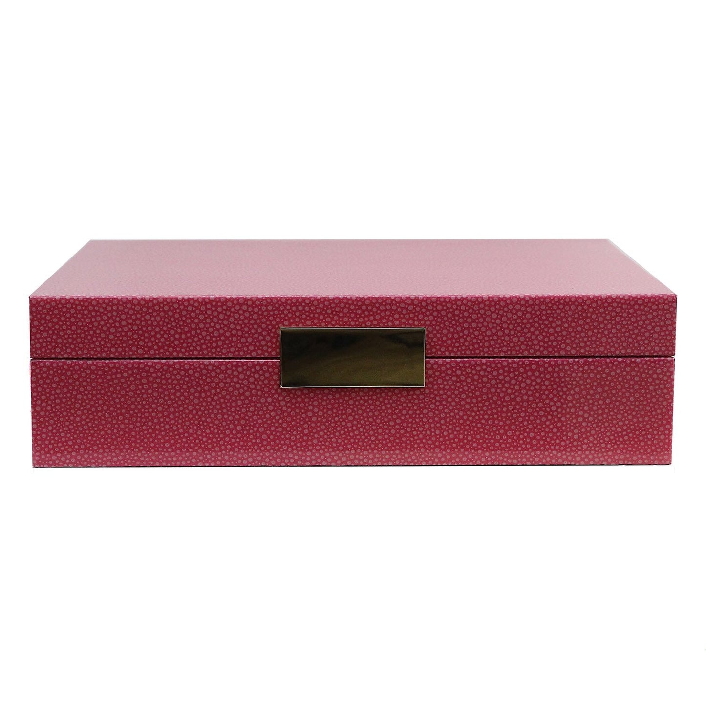 Large Pink Shagreen & Gold Glasses Box