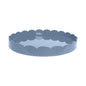 Round Blue Lacquered Scallop Ottoman Tray – Limited Edition