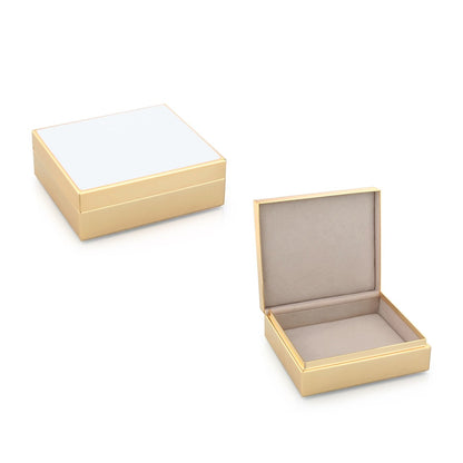 White Enamel & Gold Box