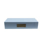 Pale Denim Lacquer Jewellery Box with Silver