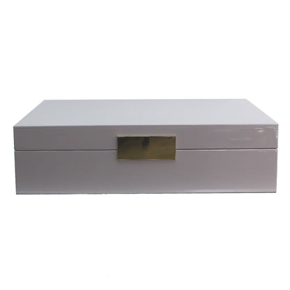 Large Chiffon Grey & Gold Watch Box