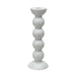 Tall White Bobbin Candlestick - 24cm