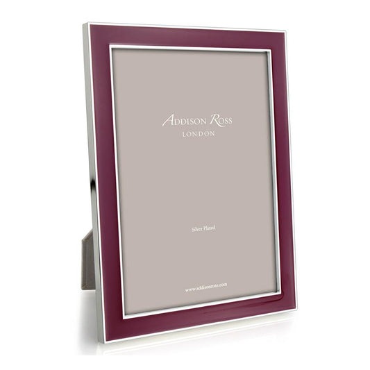 Plum Enamel & Silver Frame - Enamel Frames - Addison Ross