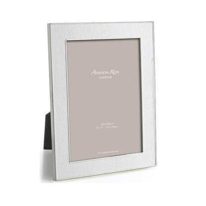 White Snake & Silver Frame - Leather Frames - Addison Ross