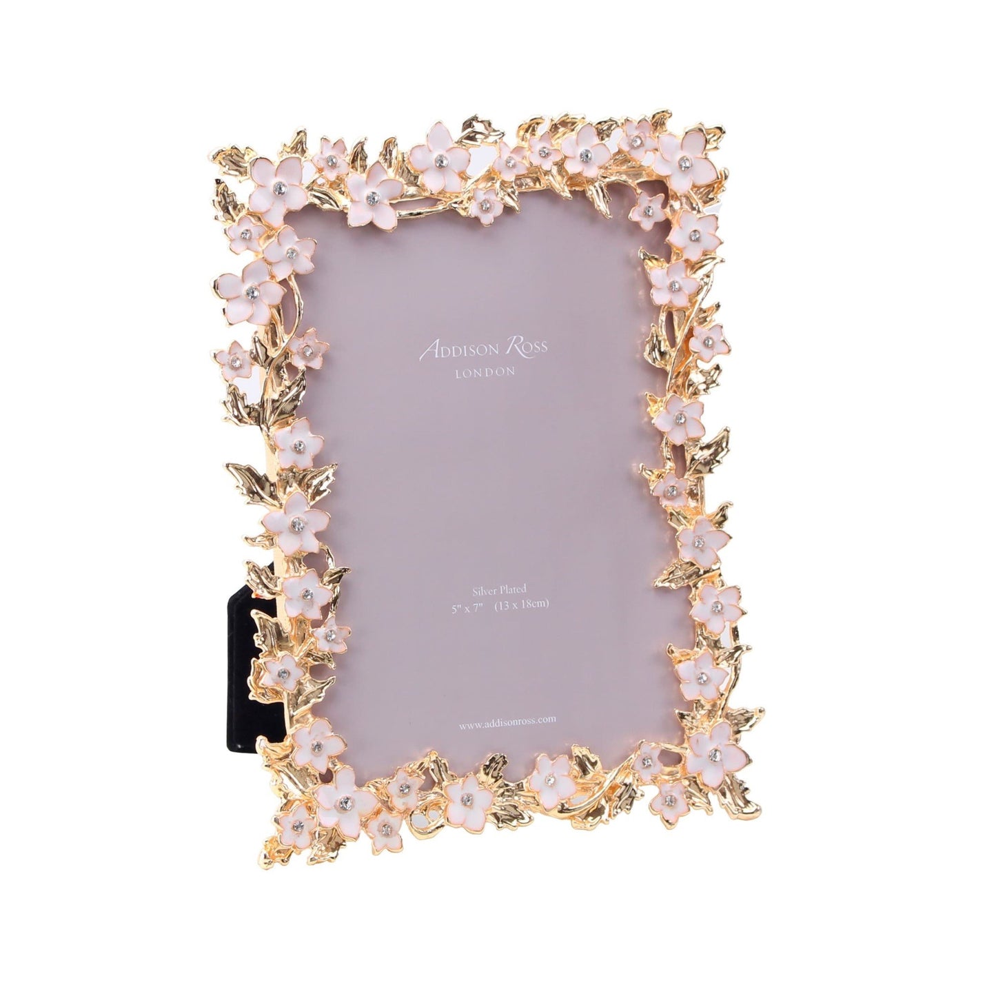 Gold & White Flower Frame