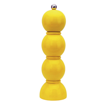 Yellow Lacquer Bobbin Salt or Pepper Mill