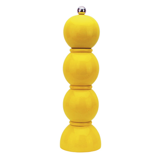 Yellow Lacquer Bobbin Salt or Pepper Mill