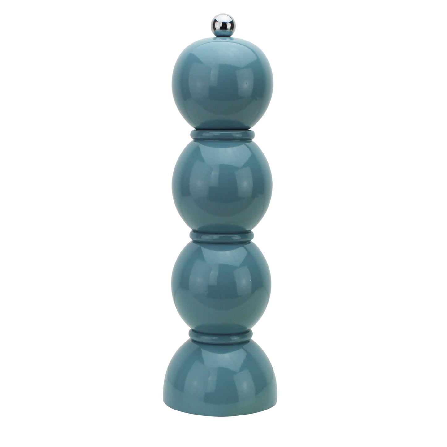 Chambray Blue Lacquer Bobbin Salt or Pepper Mill