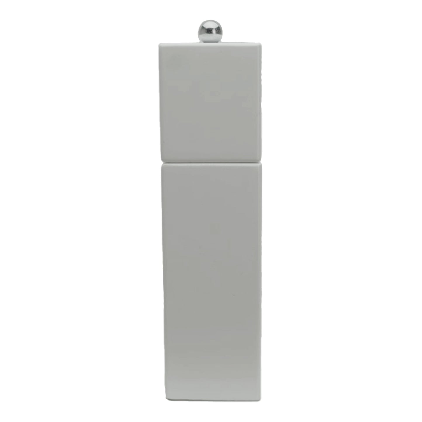 White Square Pillar Salt or Pepper Mill