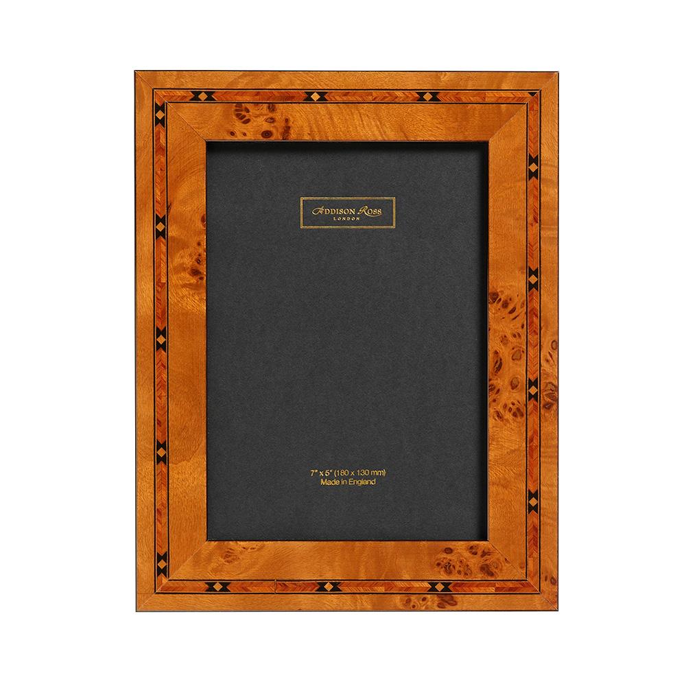 Brown Star Marquetry Photo Frame - Wood Frames - Addison Ross