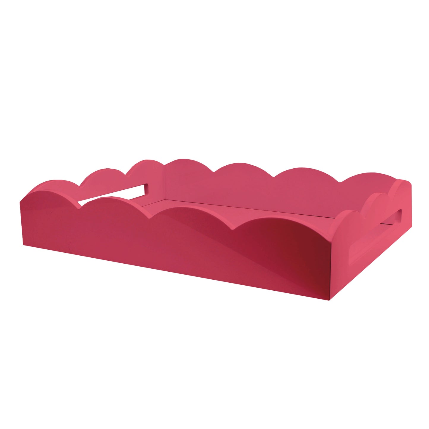 Pink Medium Lacquered Scallop Serving Tray