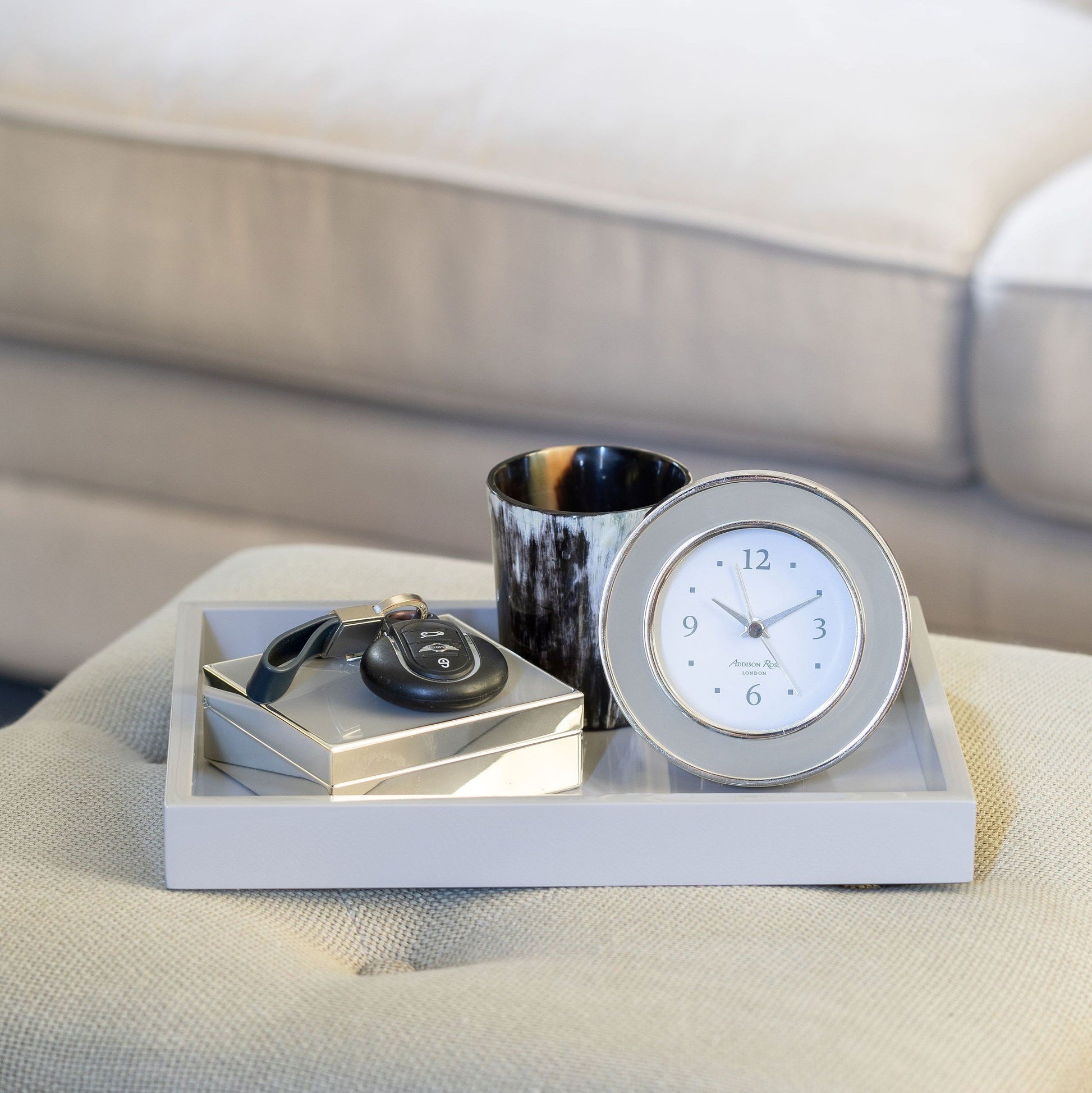 Chiffon & Silver Silent Alarm Clock - Addison Ross Ltd UK