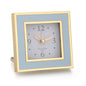 Powder Blue & Gold Square Silent Alarm Clock