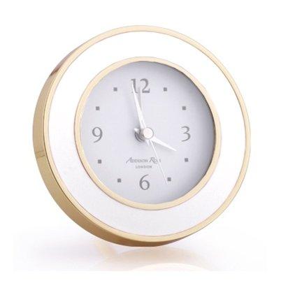 White & Gold Silent Alarm Clock - Addison Ross Ltd UK